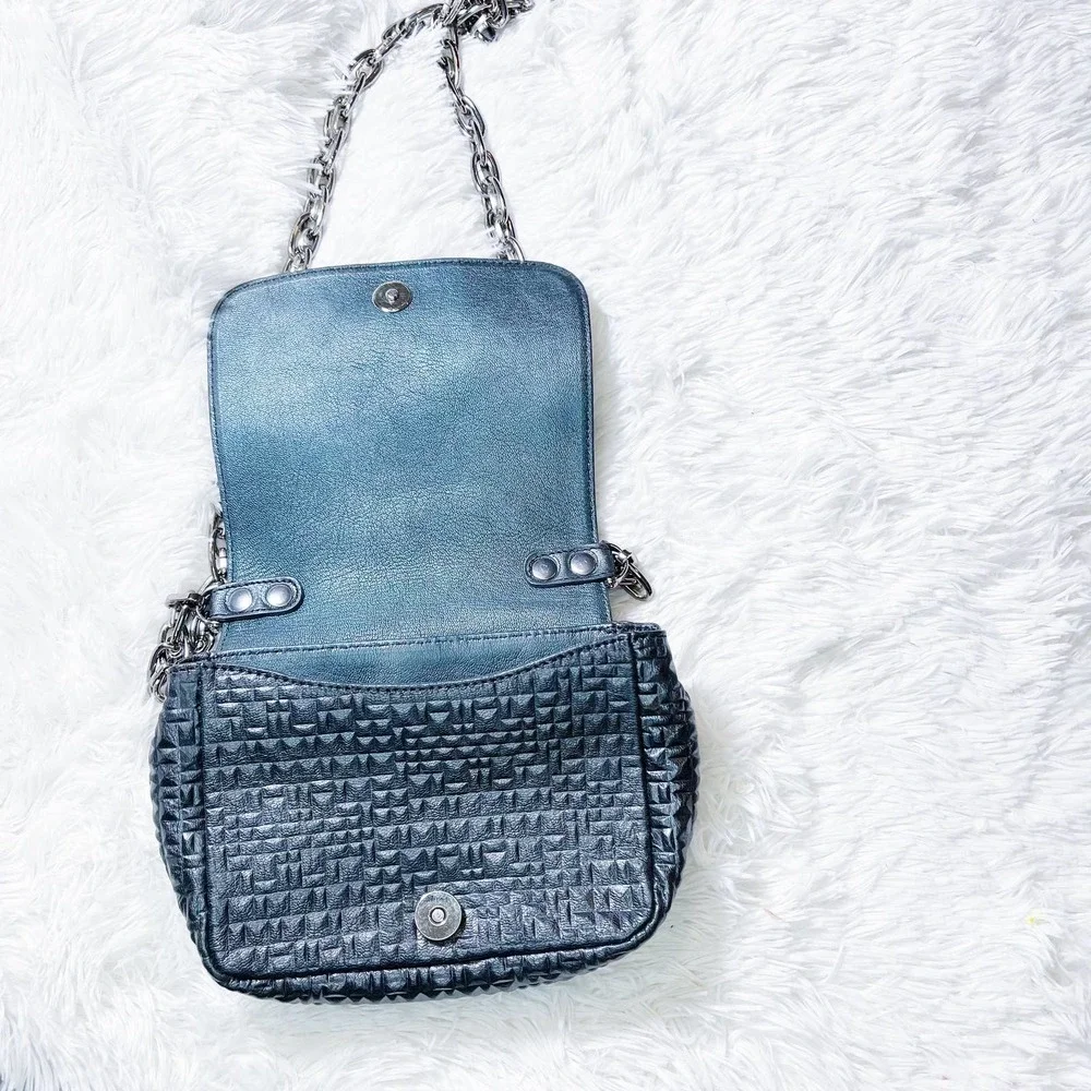 Henri Bendel Quilted Crossbody Bow Accent Convertible Black